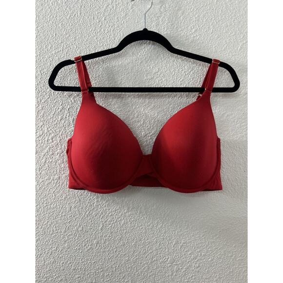 JoySpun Smoothing TShirt Bra Womens Sz 40D Red Lightly Lined Underwire Racerback - Picture 1 of 8